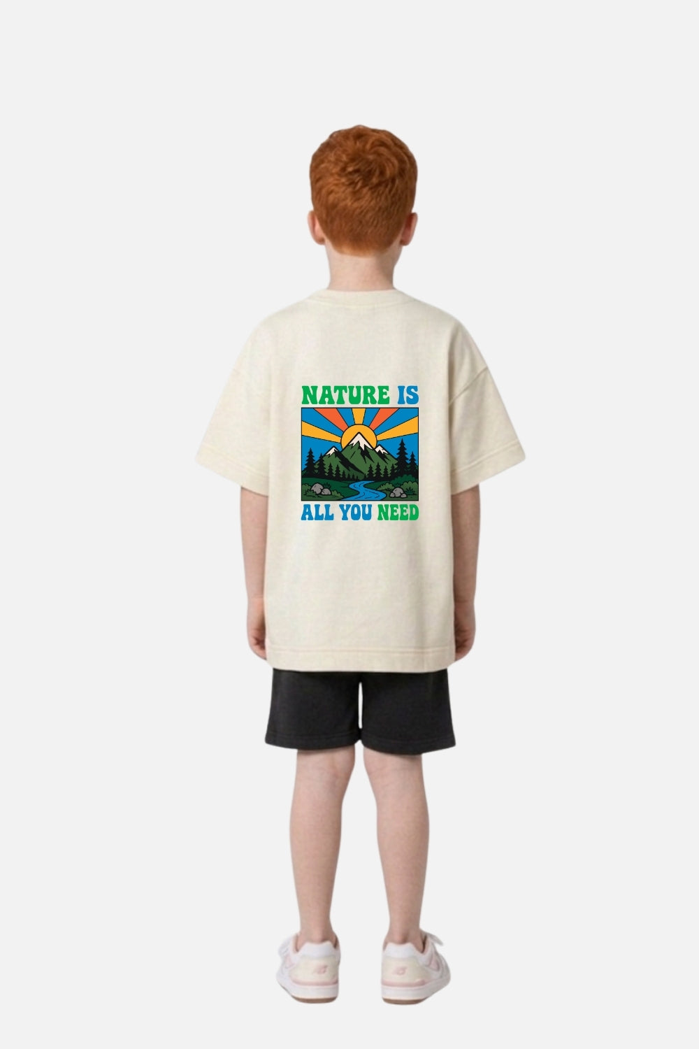 Camiseta Oversized Infantil - NATURE IS ALL I NEED