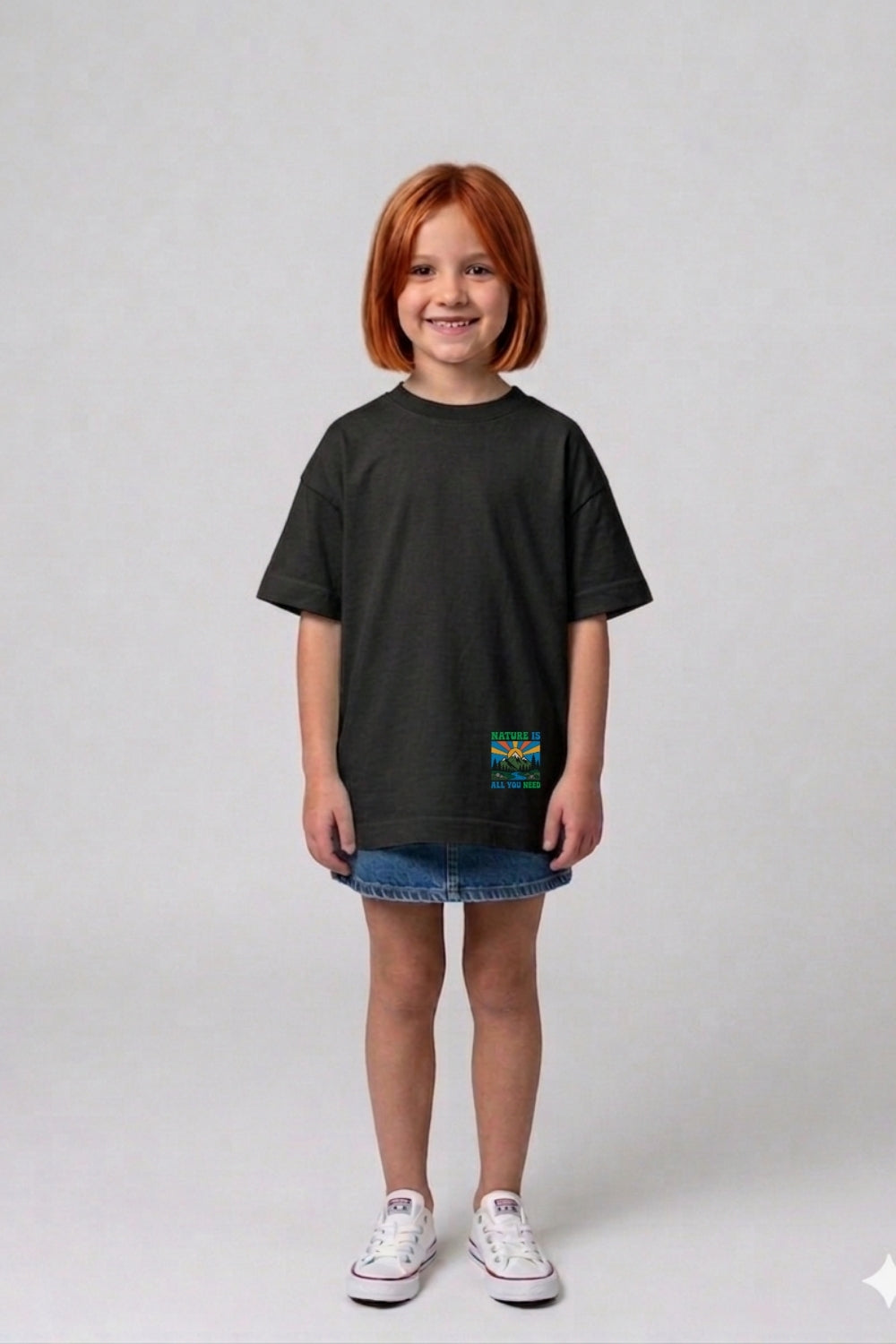 Camiseta Oversized Infantil - NATURE IS ALL I NEED