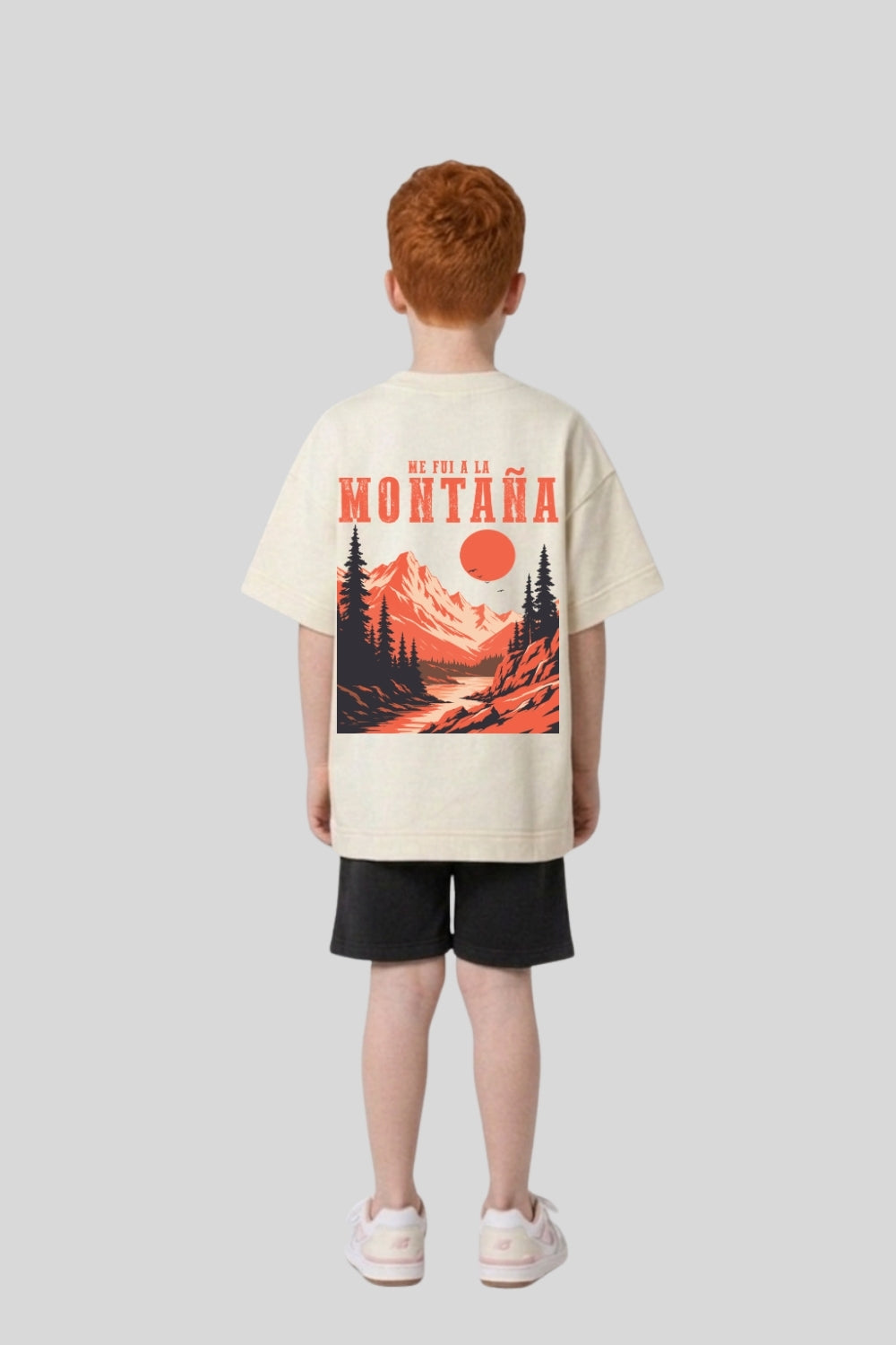Camiseta Oversized Infantil - Me Fui a La Montana