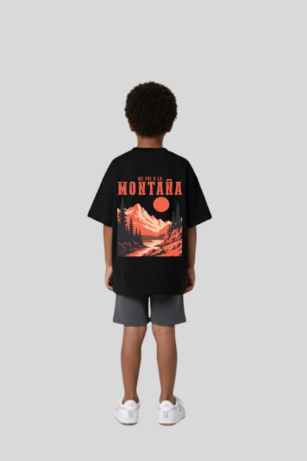 Camiseta Oversized Infantil - Me Fui a La Montana