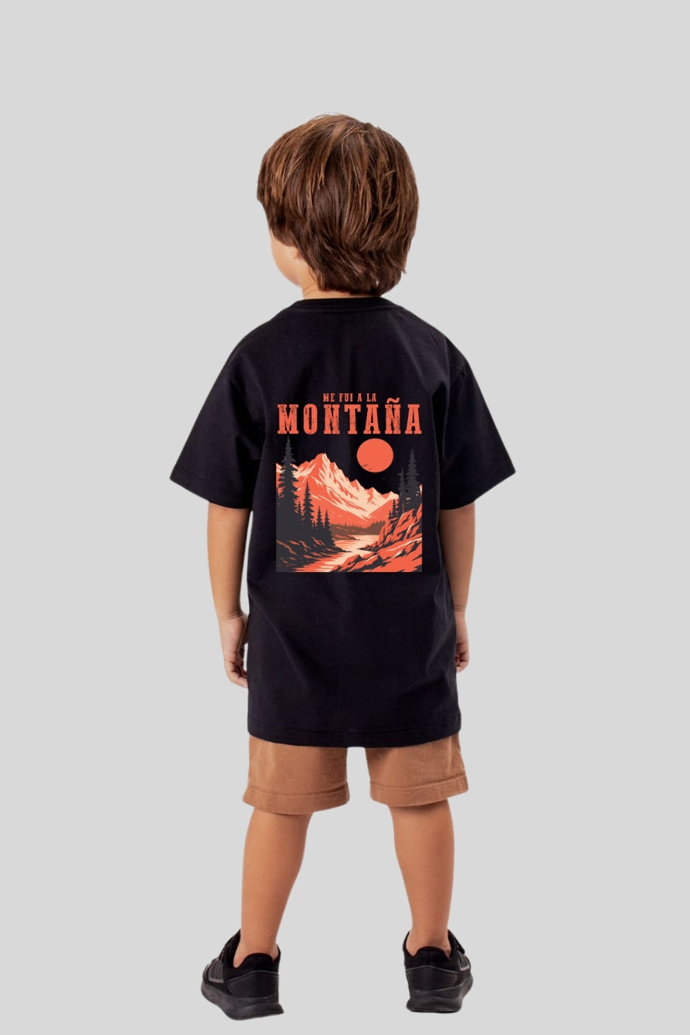 Camiseta Oversized Infantil - Me Fui a La Montana