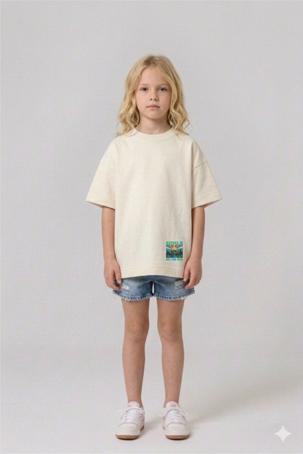 Camiseta Oversized Infantil - NATURE IS ALL I NEED